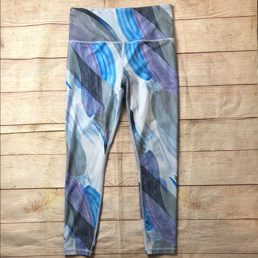 Athleta Elation 7/8 Multicolor Abstract Leggings 💚